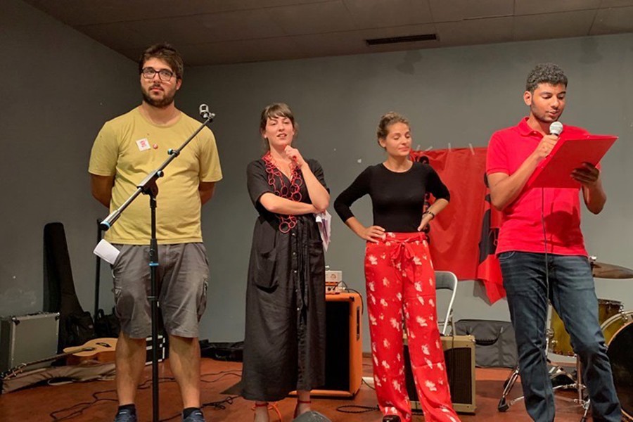 Yannick Demaria interviene alla festa PS Tre Valli - GISO